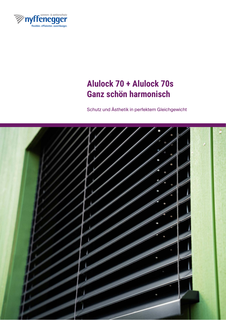 Alulock 70 + 70s Lamellenstoren Produktinformation